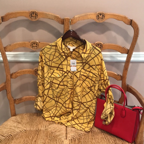 Michael Michael Kors 1x dog tag zip yellow status - Picture 8 of 9